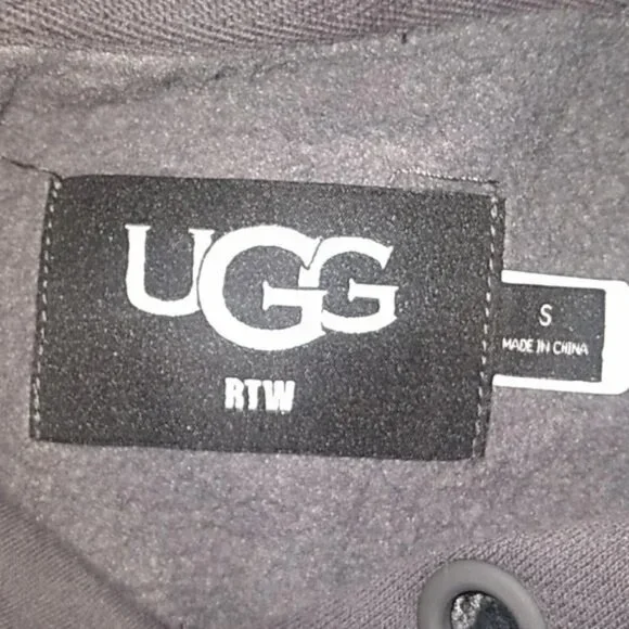 UGG Mallory Gray Checkered Cropped Hoodie - Picture 8 of 8